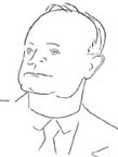 kresba Eduarda Miléna z jubilejního čísla LN k Heinrichovým padesátinám
